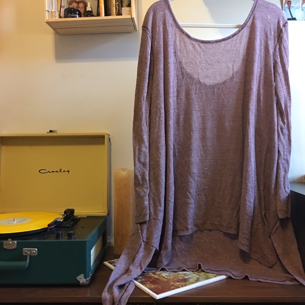 Free People Lavender Tunic Shirt